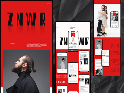 ZNWR | Website Concept branding concept design illustration landing landingpage logo ui ux visualdesign