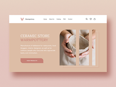 Ceramic store | Website Concept adobe branding ceramic concept design figma illustration landing landingpage logo store ui ux visualdesign