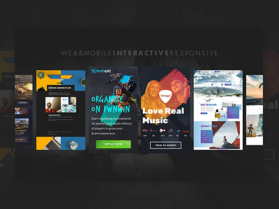 Web & Mobile Collage collage design digital digital design homepage mobile responsive ui ux webdesign