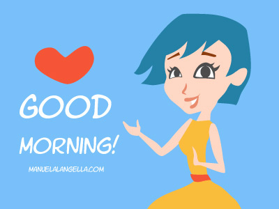 Good morning! character drawing illustration illustrator vector
