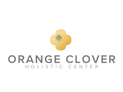 Orange Clover brand california clover green healthcare holistic logo natural orange