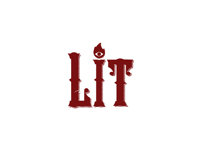 Lit Fire & Security Logo Concept branding icon logo logotype retro type typeface vintage