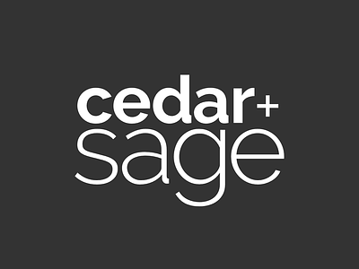 Cedar and Sage brand branding icon logo logo design