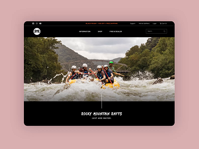 Raft Company Website branding community ecommerce homepage product raft rafting tourism travel ui ux web web design website website design whitewater