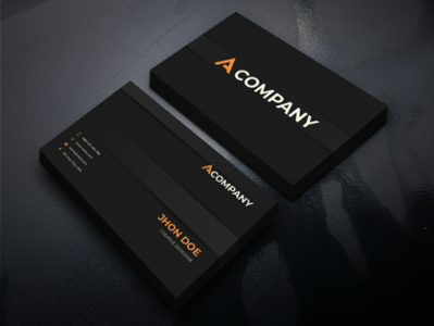 Modern Black Business Card animation black blue brand branding business card design businesscard button design flat icon illustration logo typography ux