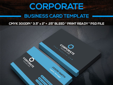 Corporate Business Card animation banner design black blue brand brand identity branding business card design businesscard card corporate icon illustration logo media medical menu message metal new