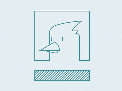 Little Bird bird blue book concept illustration outline quiterightstudio