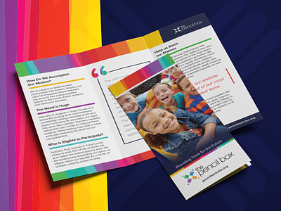 The Pencil Box Brochure branding brochure colors graphic design marketing tri fold vector