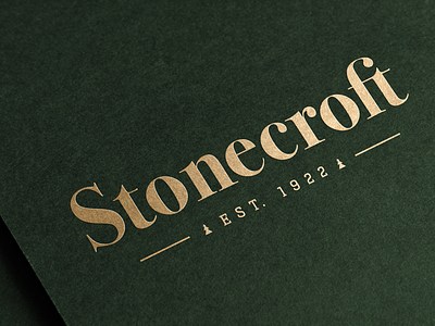 Stonecroft logotype branding identity ligature logo logotype mock-up wordmark