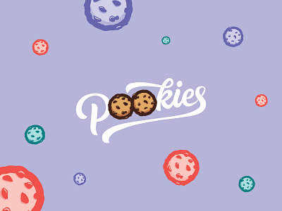 Pookies brand layout two branding cookies illustration logo