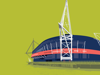 Cardiff Views illustration graphic design illustration vector art