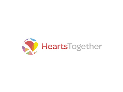 Hearts Together Logo charity gradient logo