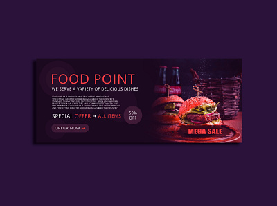 Food Banner banner design cover design food food banner graphics designer poster design restaurant social media social media design