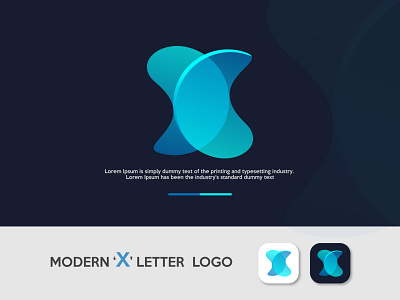 Modern x letter logo