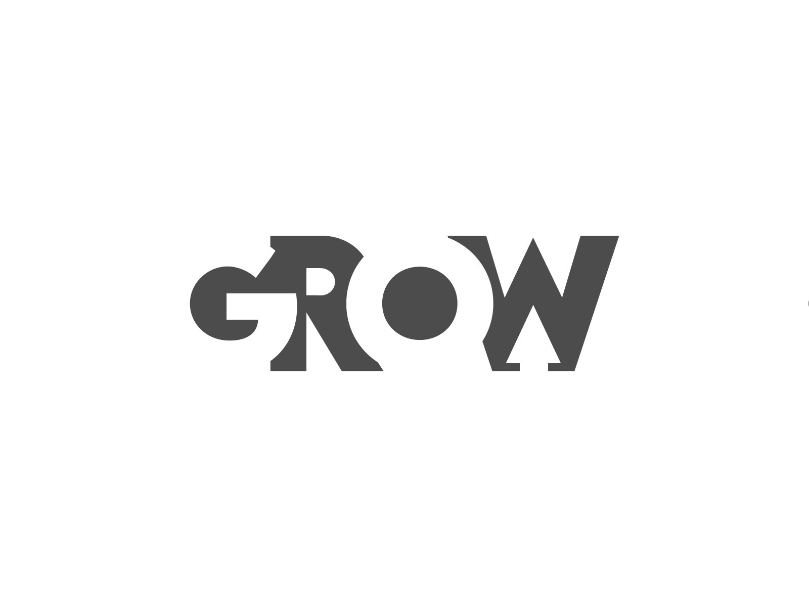 GROW | Negative space logo by ST SOHAN on Dribbble