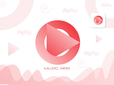 Music app icon design app application branding creative gradient icon latest logo logo designer logo maker mobile mobile app modern music software ui visual