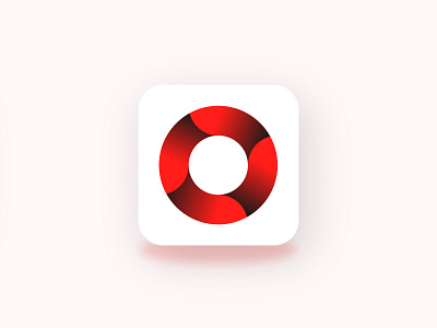 Modern O letter app icon design