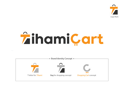 TihamiCart app brand design branding business creative logo design ecommerce icon identity logo logo design logo designer modern logo online shopping ui vector yellow