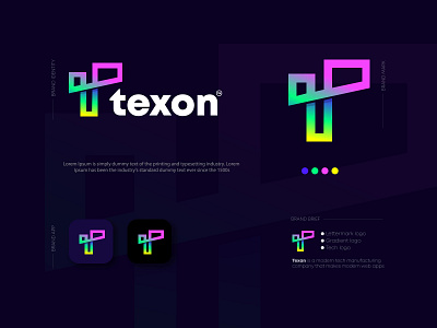 texon branding creative logo design icon letter letterhead lettering logo logo designer logos modern modern logo t logo tech logo technology ui vector