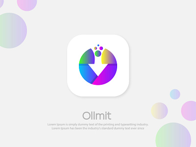 Ollmit - Downloader app app brand branding color creative design gradient icon logo logos mobile modern software tech technology ui ultra vector web
