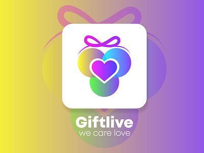 Giftlive app brand branding creative gift gift logo gradient icon iconic identity logo logo design logo designer logo maker logo mark logos love modern pictorial ui