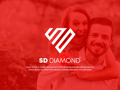 SD Diamond branding business creative design diamond diamond logo flat identity design letter lettermark logo logo design logo designer logo maker logos monogram simple trendy unique visual
