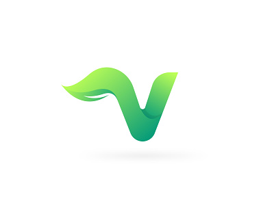 Vegness brand branding colorful gradient logo green icon identity design leaf letter logo logo design logo mark logos modern modern logo trendy logo v logo vecotr vegetable wordmark