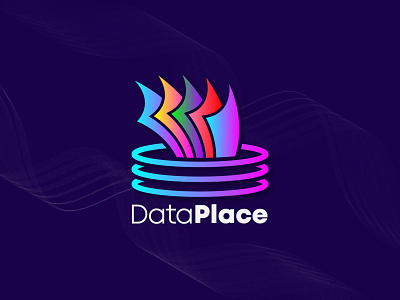 DataPlace app branding data database database design datacloud gradient logo icon iconic identity design logo design logo designer logo type modern logo pictorial mark software stsohan tech technology trendy logo