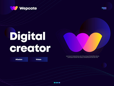 Wepcate app branding creative logo design gradient logo icon letter lettermark logo logos modern logo tech tech logo technology ui vector w letter w lettermark w logo web