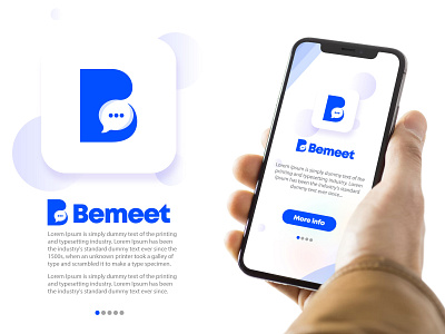 Bemeet app application b letter b logo b logos better logo branding chat chatting chatting app creative logo icon logo logo design mobile app modern logo software tech trendy logo vector