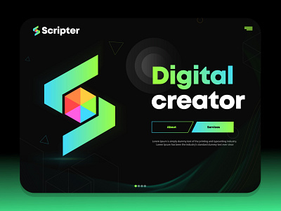 Scripter abstract app application branding creative logo creative s logo gradient letter logo modern logo modern s logo s letter s letter logo s logo s logo design s tech logo ui unique s logo vector web