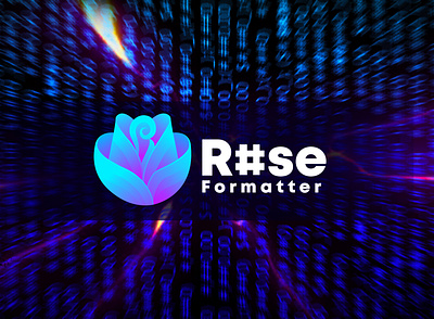 RoseFormatter app application branding coding creative logo data design gradient gradient logo icon identity logo modern logo rose formatter software tech technology trendy ui web