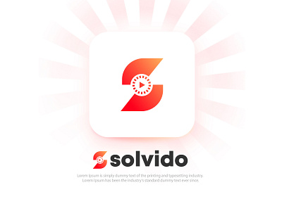 Solvido app branding creative logo gradient icon logo logo desinger modern logo music s s letter s lettermark s logo s logo design software trendy vector video video editing visual