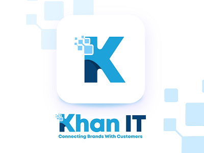 Khan IT agency app branding creative design icon logo modern logo modern technology logo software tech tech logo technology technology logo trendy vector visual wordmark wordmark modern logo wordmark tech logo