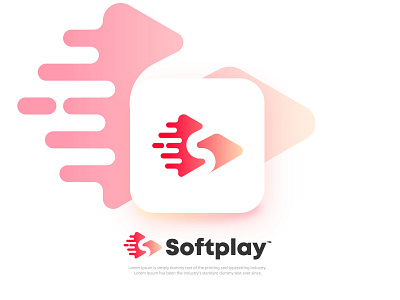 Softplay abstract app branding creative logo design gradient logo icon logo modern logo music music player logo s s letter s letter logo s logo s music player logo software ui vector video player logo