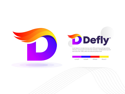 Defly app branding creative d logo creative logo d d letter d letter logo d logo gradient logo icon letter logo modern d logo modern logo software tech tech logo trendy logo ui web