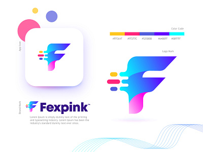 Fexpink app branding creative logo f logo gradient icon letter logo logo design logo designer modern modern logo software stsohan tech logo technology logo trendy logo ui web website