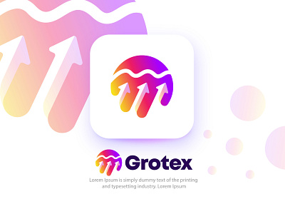 Grotex app branding creative logo gradient grow growth icon identity logo marketing marketing logo modern logo pictorial software tech technology trendy logo vector web website