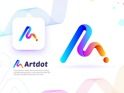 Artdot a a letter a letter logo app branding creative logo gradient gradient logo icon identity letter lettermark logo modern logo software tech technology trendy logo unique logo web