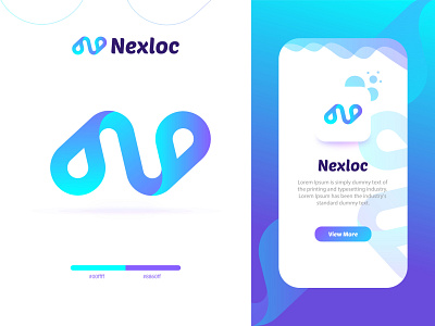 Nexloc app branding creative logo creative n logo gradient logo icon letter logo logo design logo designer modern logo modern n logo n letter n letter logo n lettermark n logo ui unique logo vector website