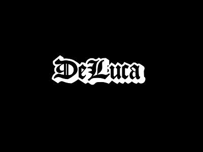 DeLuca Logotype acoustic blackletter gothic metal music
