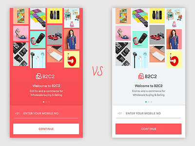 Welcome Screen - Shopping app apps colorful red shopping template ui ui design ux white
