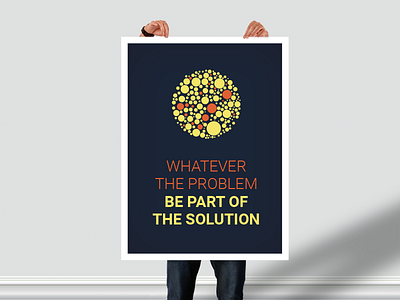 Be Part Of The Solution Poster ai bubbles eps event freebe human illustration logo poster print quotes typography