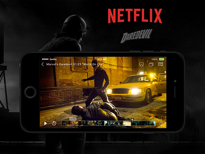 Netflix Player Exploration app daredevil entertainment icons interface ios movies netflix player timeline tv ui