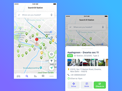 EV Charging App app design electric car ev icons map navigation search ui ux