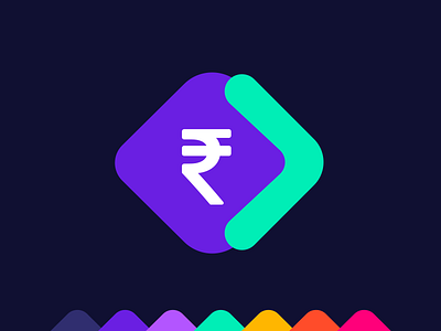 RupiFi - Line of Credit for Self Employed Icon Design app branding flat flat logo icon illustration logo money logo rupee trending logo typography vector