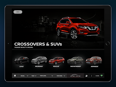 Nissan Personalization Studio automotive digital product responsive retail tablet