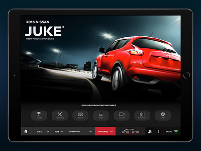 Nissan Personalization Studio automotive digital product responsive retail tablet