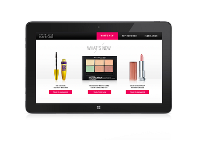 Maybelline Playstudio cpg digital makeup retail ui ux