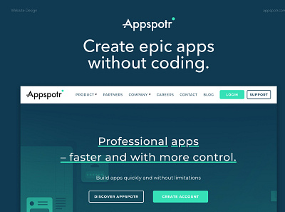 Appspotr - Website Design and Development prototyping ui ux design website design website development